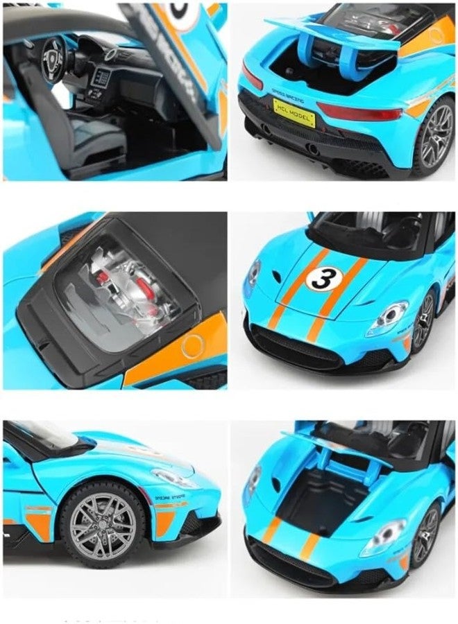CIRBOX Exclusive Alloy Metal Pull Back Die-cast Car Scale Model with Sound Light Mini Auto Toy for Kids Metal Model Toy Car with Sound and Light?New Version? (DC Masserati- Multicolor) - Image 2